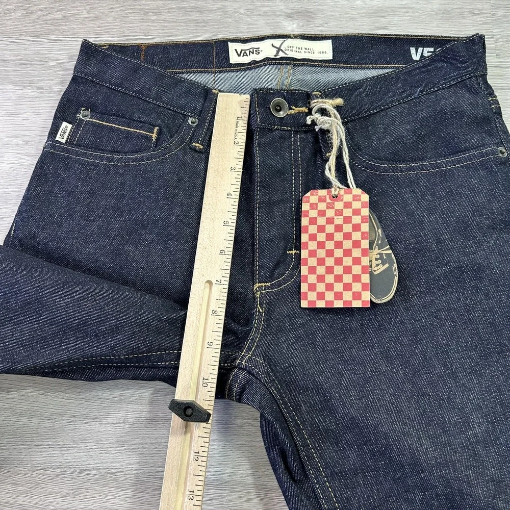 NEW Vans Jeans‎ Mens 28x30 Dark Wash Blue V56 Standard Straight Stretch Denim